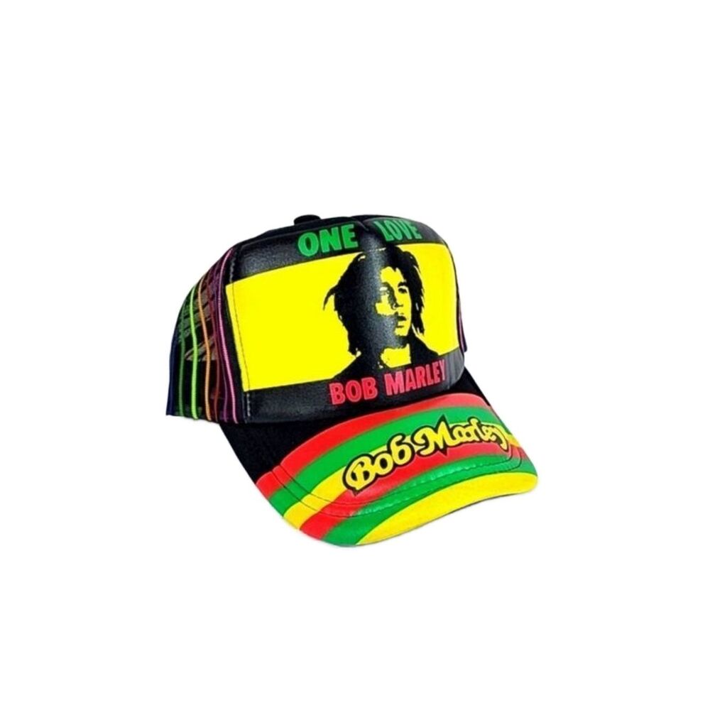 Bob Marley Emboidered One Love Adjustable Tracker Hat
